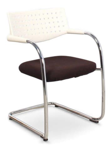 Vitra Visavis stoel, bruin-wit, Huis en Inrichting, Stoelen, Ophalen of Verzenden, Gebruikt, Overige kleuren