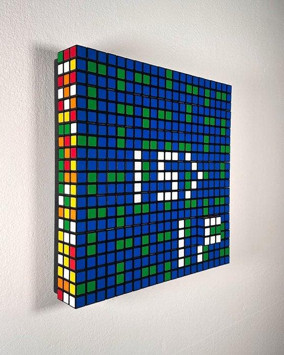 Giovanni Contardi (1994) - Rubiks Cube Mosaic - IS > IF, Antiek en Kunst, Kunst | Designobjecten
