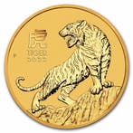 Gouden Lunar III - 1/4 oz 2022 Year of the Tiger, Verzenden, Losse munt, Goud