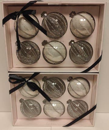 Kerstballen (12) - Hollywood Glamour - Glas - 12 Luxe, Nieuw