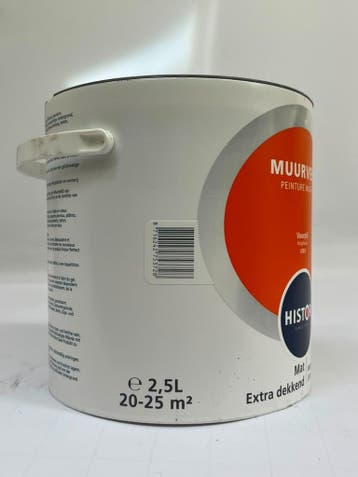 Histor Kalkmat muurverf-mengbasis (tintbasis) – SET van 3, 5 tot 10 liter, Verzenden, Nieuw, Lak