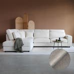 *WOONWINKEL* Hoekbank Met Dubbele Rugkussens Beige L, Huis en Inrichting, Banken | Bankstellen, Verzenden, Nieuw