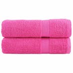 vidaXL Handdoeken SOLUND 2 st 600 g/m² 50x100 cm roze, Verzenden, Nieuw, Roze