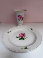 Meissen - Bord (2) - Porselein - Meissen borden en vaas