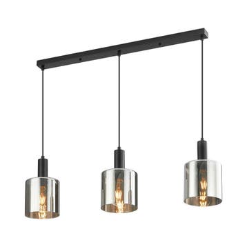 Hanglamp 3xE27 Smoky Glass, Verzenden, Trendy verlichting, Nieuw, E27 (groot)