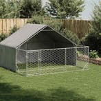 vidaXL Hondenkennel met ren 3x3x1,9 m gegalvaniseerd staal, Dieren en Toebehoren, Hondenhokken, Verzenden, Nieuw