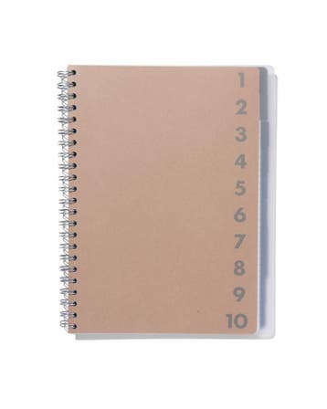 HEMA Collegeblok 10-in-1 - A4 - kraft, Verzenden, Nieuw