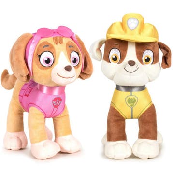 Paw Patrol knuffelset Skye en Rubble - pluche - 19 cm, Verzenden, Nieuw