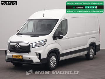 Maxus eDeliver9 Elektrisch 72kWh 288km WLTP Stad 204PK Snell, Stof, Gebruikt, Overige brandstoffen, Wit