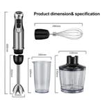 4-in-1 Staafmixer 1200W met Hakmolen en Garde, Verzenden, Nieuw in verpakking