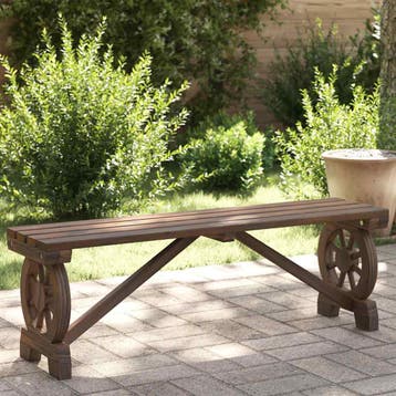 vidaXL Tuinbank 115 cm massief vurenhout, Verzenden, Nieuw, Hout