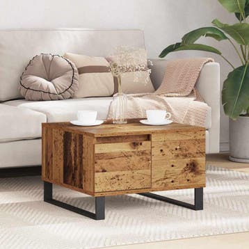 vidaXL Salontafel Oud Hout 55 x 55 x 36,5 cm Bewerkt hout, Verzenden, Nieuw, Overige houtsoorten, 50 tot 100 cm