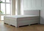 ACTIE! Boxspring Barcelona 160 200 Beige, Verzenden, Beige, 200 cm, Modern