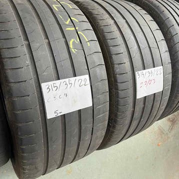 2 x Continental SportContact 7 315-35-22 Zomerbanden 5mm, Auto-onderdelen, Gebruikt, Overige maten, Ophalen of Verzenden, Band(en)