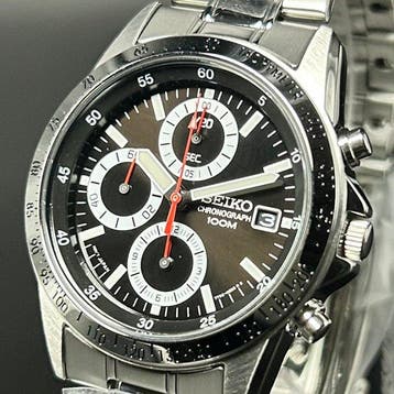 Seiko - Chronograph - Quartz - Black Dial - Zonder