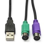 PS/2 naar USB kabel | Nedis | 0.3 meter, Verzenden, Nieuw