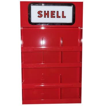 Shell Kaarten Rek - Rood, Ophalen, Gebruikt