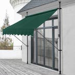 Klem zonwering luifel uitschuifbaar donkergroen 400x120 cm, Tuin en Terras, Zonneschermen, Verzenden, Nieuw