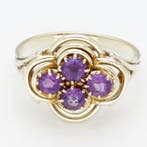 Ring - 14 karaat Geel goud Amethist, Nieuw