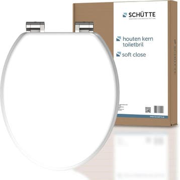 Toiletbril Wit | Houten Kern | Tweedekansje | OP=OP, Ophalen of Verzenden, Zo goed als nieuw, Toilet