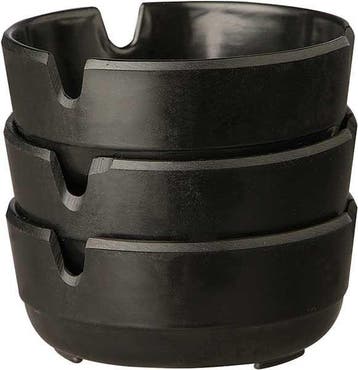 Asbak | 3-delige set | zwart | Ø7,8x(H)3cm, Verzenden, Nieuw in verpakking