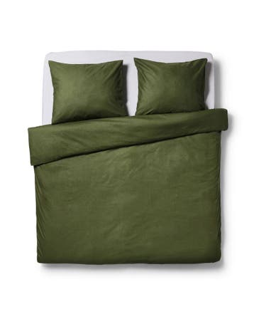 HEMA Dekbedovertrek 200x200/220cm zacht katoen mosgroen, Verzenden, Nieuw, Groen