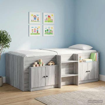 vidaXL Opbergkast voor Loftbed 2 st Grijs Sonoma 66 x 35 x, Minder dan 45 cm, Verzenden, Nieuw, Minder dan 55 cm