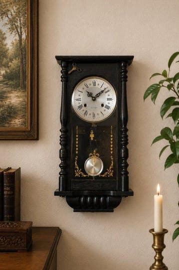 Wandklok - Antiek Hout, Brons, Messing - 1990-2000 -