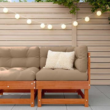 vidaXL Tuin hoekbank Massief grenenhout Wax Bruin Den, Verzenden, Nieuw