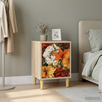 vidaXL Nachtkastje GENNEP Sonoma Eiken 36 x 33 x 50 cm, Huis en Inrichting, Minder dan 45 cm, Verzenden, Nieuw, Minder dan 55 cm