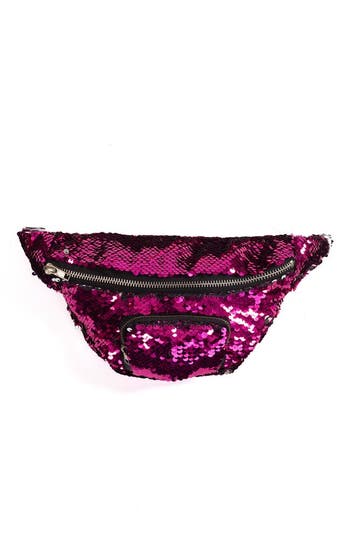 KIMU® Roze Zilver Heuptasje Omkeerbare Pailletten Sequin Heu, Ophalen of Verzenden, Nieuw, Roze, Overige typen