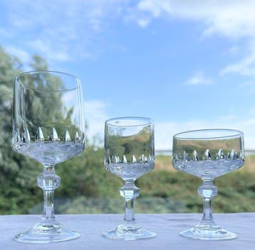 Cristal D’Arques Durand - Cut Crystal - Drinkset (16) -