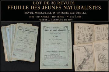 Naturaliste Adrien Dollfus. - 30 revues originales de La