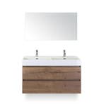 Maxx XL Badmeubelset 120 cm - Tabacco - Wastafel Kube Dubbel, Huis en Inrichting, Badkamer | Badkamermeubels, Ophalen of Verzenden