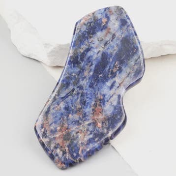 Sodalite Gua Sha Schraper - Natuurlijke Steen Gezichtsmassag, Verzenden, Nieuw
