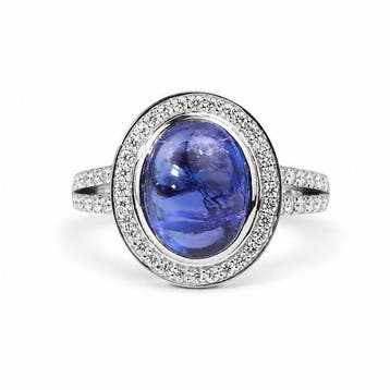 Zonder minimumprijs - Statement ring - 14 karaat Witgoud -