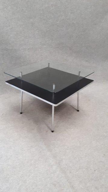 De Wit - W.H. Gispen - Salontafel - 1277 - Glas, Metaal,