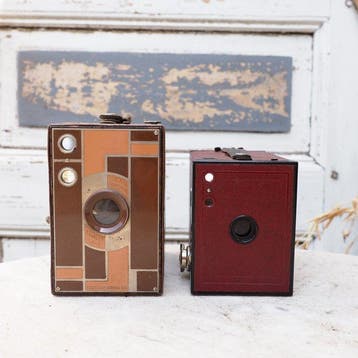 Kodak Brownie (2) Beau & Red Analoge camera, Nieuw