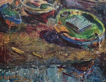 Francisca Salvat Homs (1946) - Barcas en el puerto