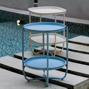 Tuintafel Sandefjord bijzettafel rond metaal 57,5xØ40 cm hem, Verzenden, Nieuw