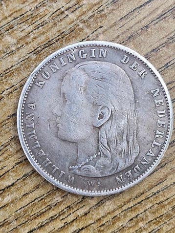 Nederland. Wilhelmina. 1 Gulden 1896 (Zonder minimumprijs)