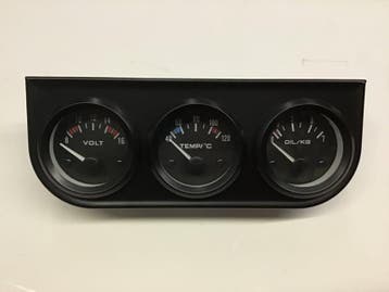52mm meter set zwart met zwart, Ophalen of Verzenden, Nieuw