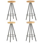 vidaXL Barkrukken 4 st ruw mangohout, Verzenden, Nieuw