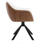 Set van 2 Ergonomische en Gestoffeerde Eetkamerstoelen, Twee, Verzenden, Wit, Nieuw