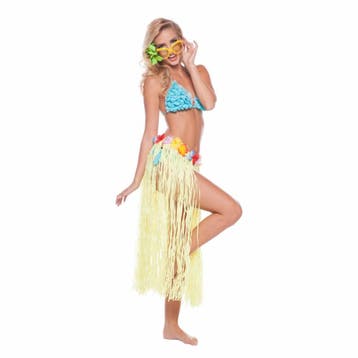 Hawaii rok geel 80 cm, Kleding | Dames, Carnavalskleding en Feestkleding, Ophalen of Verzenden, Nieuw
