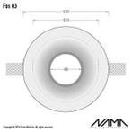FOS03 Trimless Verdiepte Inbouwspot Rond - Gips - GU10 Ø5.., Ophalen of Verzenden, Nieuw