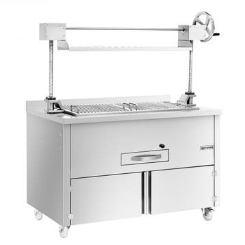 GGM Gastro | Houtskoolgrill -  met hefsysteem & 1 lade - |, Verzenden, Nieuw in verpakking, Fornuis, Frituur en Grillen