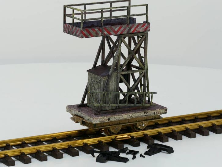 LGB 3530 bovenleidings montagewagen, Metallrader, GEALTERT, Hobby en Vrije tijd, Modeltreinen | Overige schalen, Overige typen