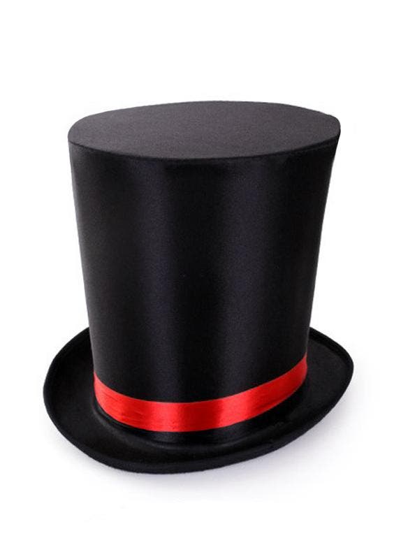 Extra Hoge Hoed Zwart Goochelaar Circus Rood 57 58 59 60 Her, Kleding | Heren, Hoeden en Petten, Nieuw, Ophalen of Verzenden
