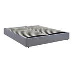 Tweepersoonsbed Nola met bedbodem linnen 200x180 cm grijs [e, Verzenden, Nieuw